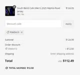 FINISH10 coupon verification screenshot