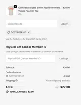 GoStripers10 coupon verification screenshot