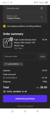 SJEGUSRZLE coupon verification screenshot