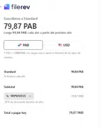 Filerev coupon verification screenshot