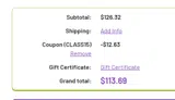 CLASS15 coupon verification screenshot