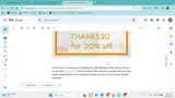 THANKS20 coupon verification screenshot