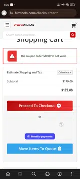 MD20 coupon verification screenshot
