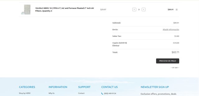 Filters Delivered checkout page showing Filters Delivered coupon code box | Screenshot taken by SimplyCodes community member on Jul 12, 2025
