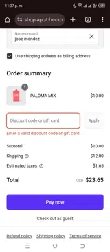 FILTHYFOURTH coupon verification screenshot