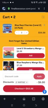 Katy10 coupon verification screenshot