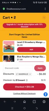 Sandra10 coupon verification screenshot