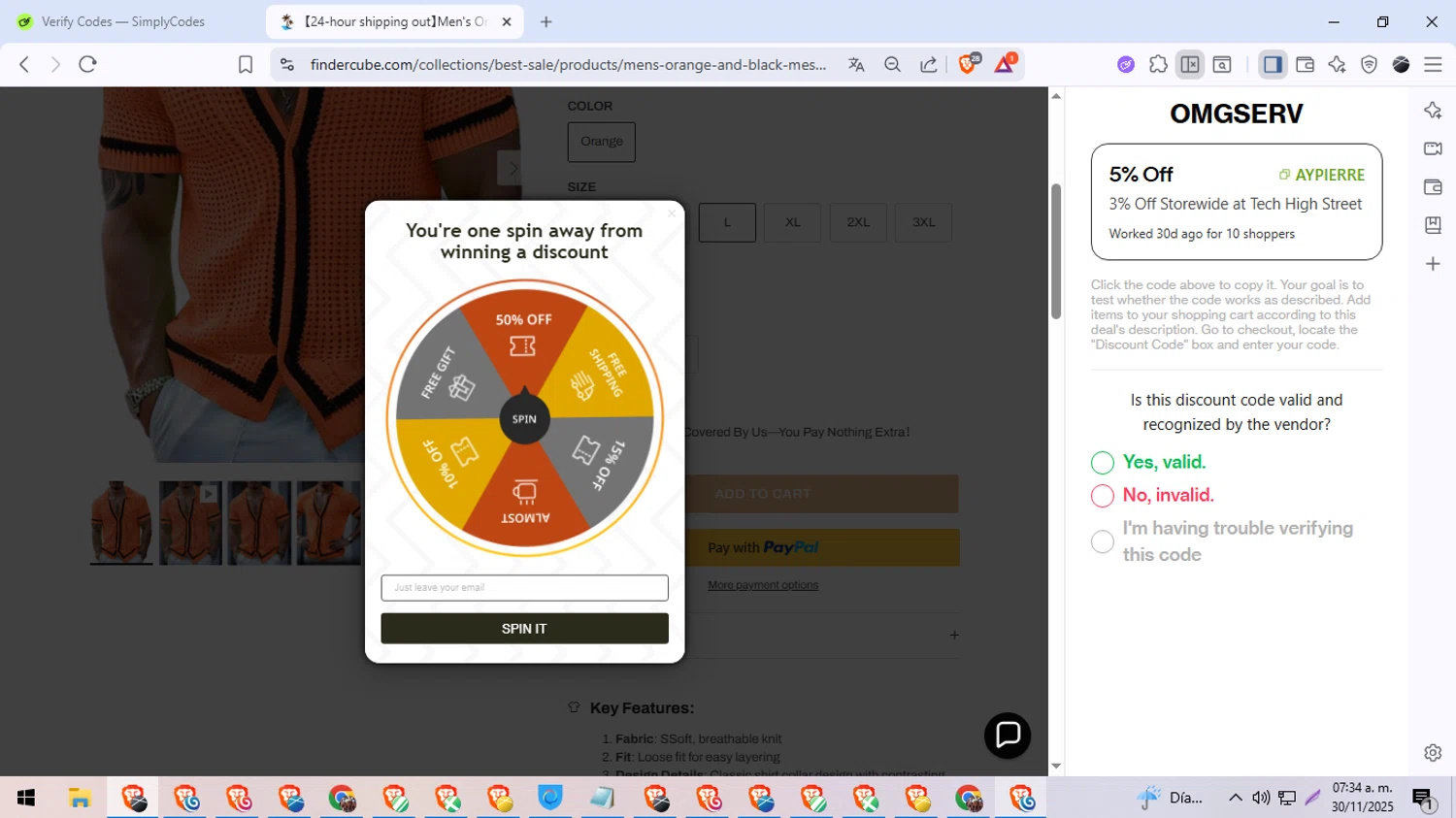 Findercube discount code screenshot showing code DF28 applied at Findercube checkout page. Uploaded by SimplyCodes community member DiscountDefender1226 on Nov 30, 2025