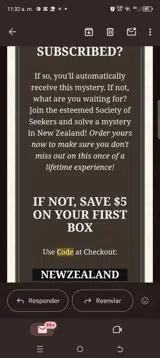 NEWZEALAND coupon verification screenshot