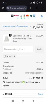 ADBQ3 coupon verification screenshot