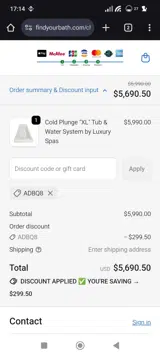 ADBQ8 coupon verification screenshot