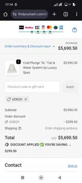 ADBQ9 coupon verification screenshot