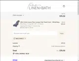 Fine Linen and Bath coupon verification screenshot