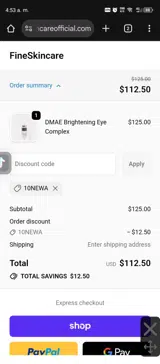 10NEWA coupon verification screenshot