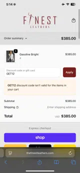 GET12 coupon verification screenshot