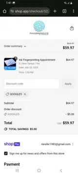 GOOGLE5 coupon verification screenshot