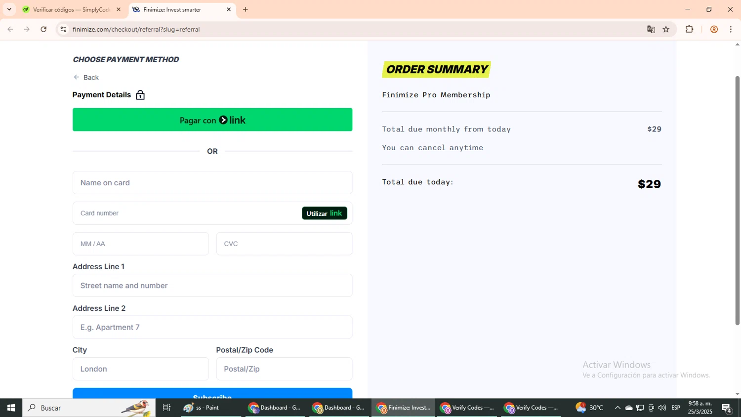 Finimize promo code screenshot showing code 50%off applied at Finimize checkout page. Uploaded by SimplyCodes community member BonusSentinel7925 on Mar 25, 2025