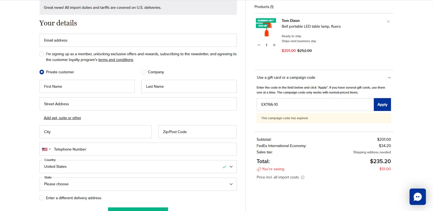 Finnish Design Shop discount code screenshot showing code EXTRA-10 applied at Finnish Design Shop checkout page. Uploaded by SimplyCodes community member dimitriv on Jun 28, 2025