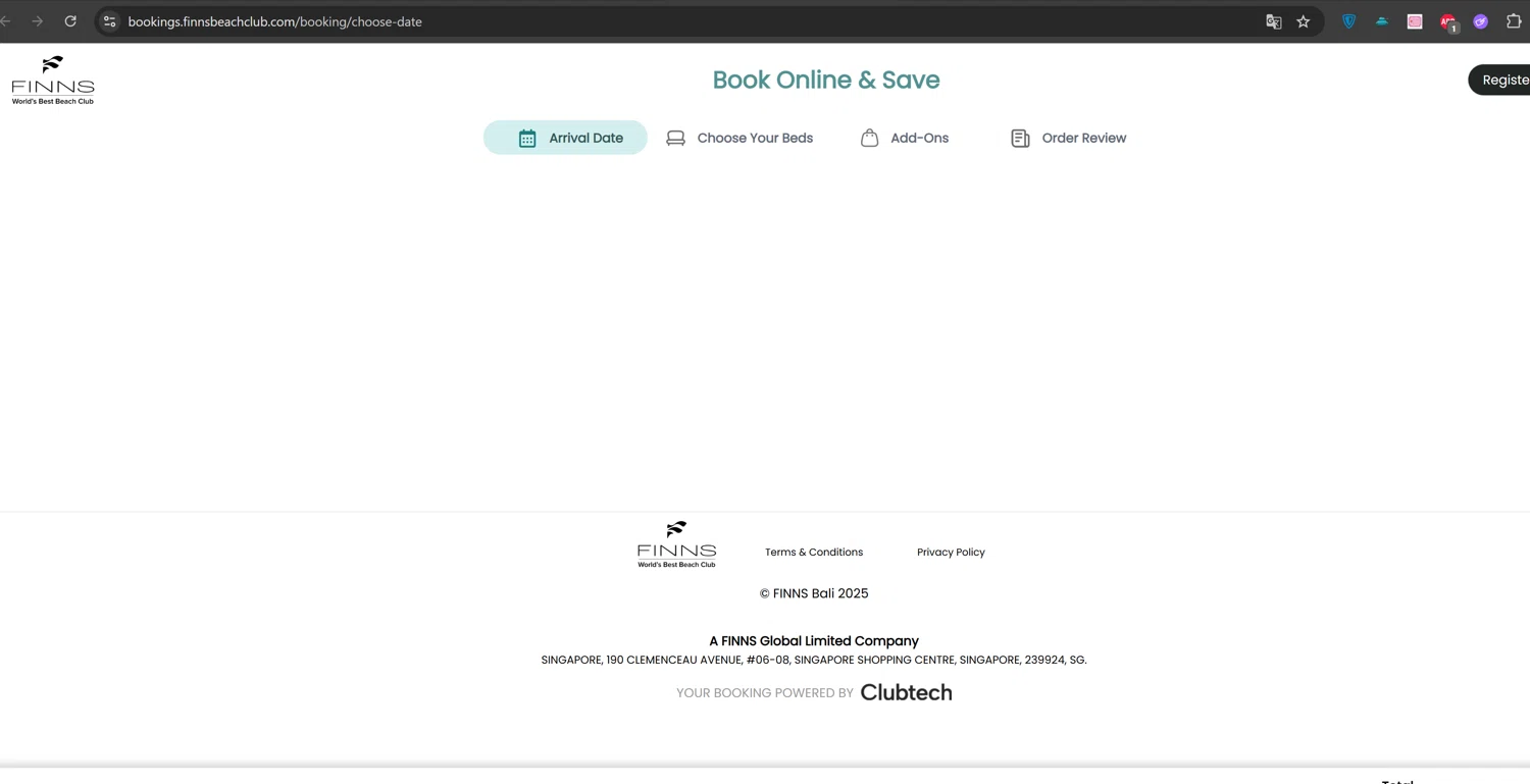 Finns Bali promo code screenshot showing code FLASH50 applied at Finns Bali checkout page. Uploaded by SimplyCodes community member ValiantTiger4704 on Apr 22, 2025