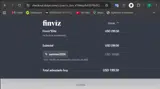 FINVIZ.com coupon verification screenshot
