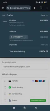 FINWISEYY coupon verification screenshot