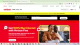 Verizon Fios coupon verification screenshot