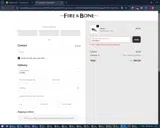 Fire & Bone coupon verification screenshot