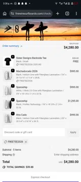 FREETEE2026 coupon verification screenshot