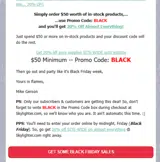 BLACK coupon verification screenshot