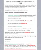 MOREVELINE coupon verification screenshot