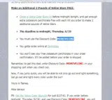 MOREVELINE coupon verification screenshot