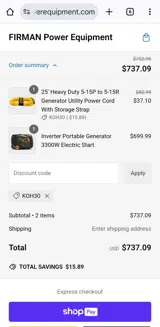 KOH30 coupon verification screenshot