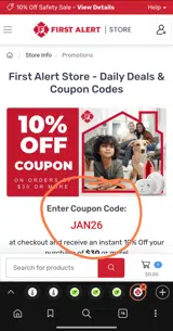 JAN26 coupon verification screenshot