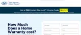 First American Home Warranty coupon verification screenshot