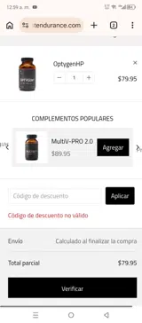 PRO coupon verification screenshot