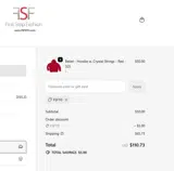First Stop Fashion coupon verification screenshot