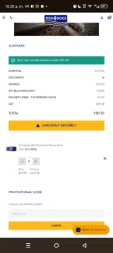 GOOGLE15 coupon verification screenshot