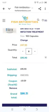 FINAL10 coupon verification screenshot