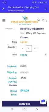 MAY10 coupon verification screenshot