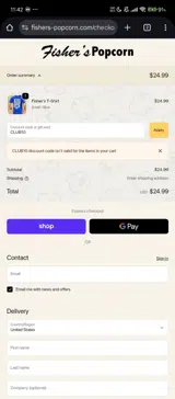 CLUB10 coupon verification screenshot