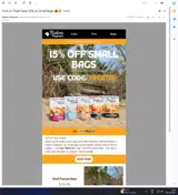 TREAT15 coupon verification screenshot