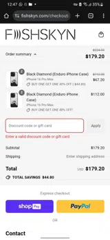 PRT coupon verification screenshot