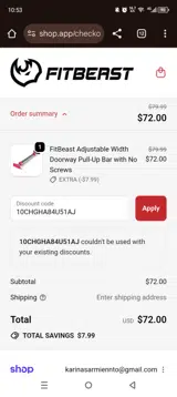 10CHGHA84U51AJ coupon verification screenshot