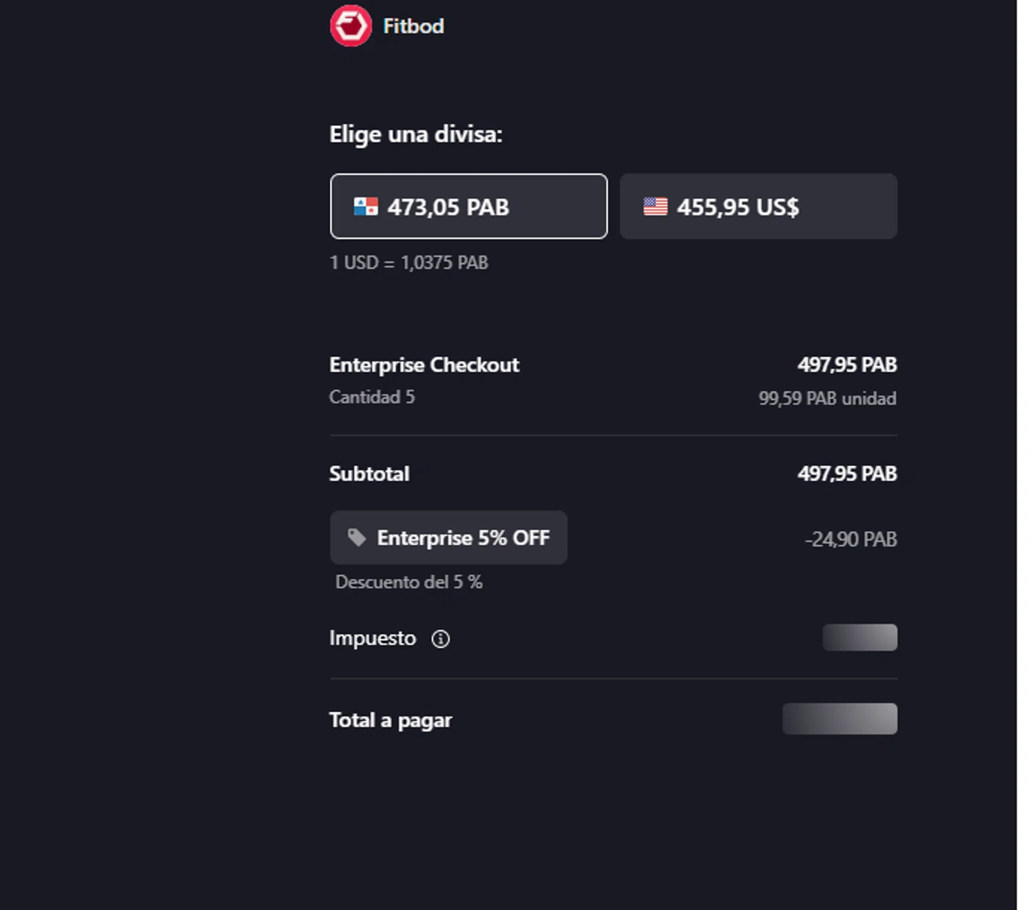 Fitbod promo code screenshot showing code Enterprise5%OFF. applied at Fitbod checkout page. Uploaded by SimplyCodes community member Loki_Odinson on Jun 2, 2026