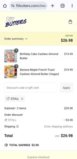 Stoll coupon verification screenshot