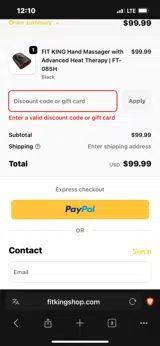 CLEAR30 coupon verification screenshot