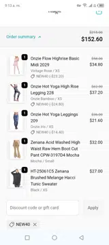 New40 coupon verification screenshot
