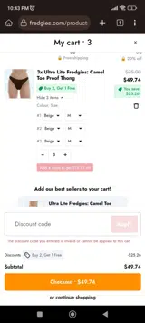 TAKE15 coupon verification screenshot