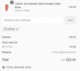 OFF30 coupon verification screenshot