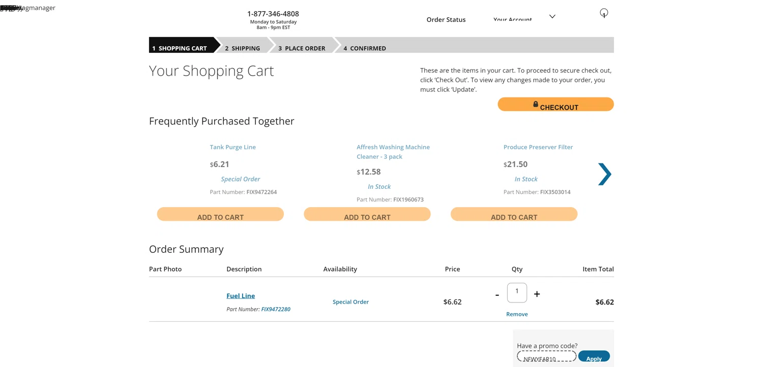 Fix.com promo code screenshot showing code NEWYEAR10 applied at Fix.com checkout page. Uploaded by SimplyCodes community member VictoriousFinder4393 on Feb 19, 2025